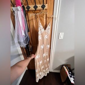 Small-spaghetti strap maxi dress